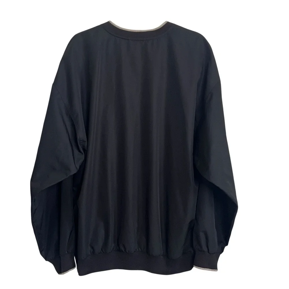 Cutter & Buck Chickasaw Golf Course V-Neck Windbreaker Pullover Mens XL‎ Black